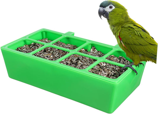Milisten Bird Feeder for Parrots Quails and Chicks Multi-Compartment Design Easy to Clean Safe Materials for Outdoor Use Bird Food Container
