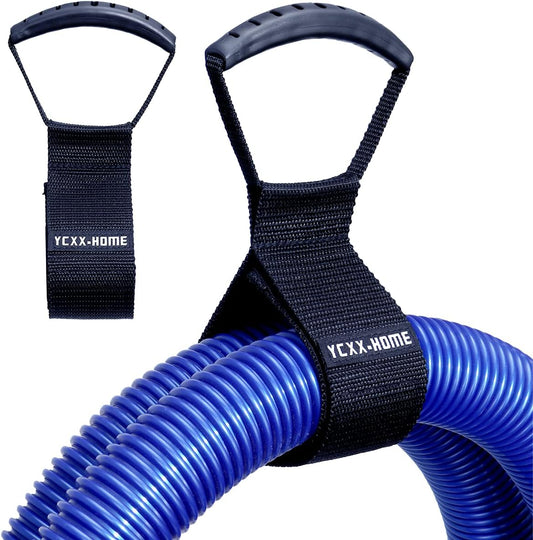 2 Pcs Heavy Duty Storage Strap Loop Cord Hanger Hose Carrying Strap with Handle Portable High-Density Weave Storage Strap Hanger and Organizer for Cord Garden Hose Swimming and Garage Tool (SMALL 17")