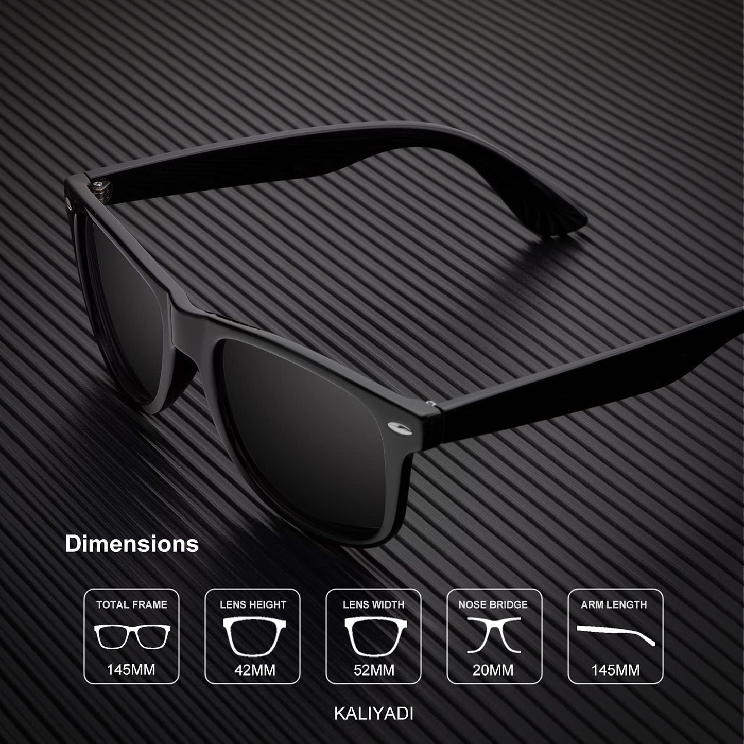 KALIYADI Polarized Sunglasses for Men and Women Semi-Rimless Frame Dri