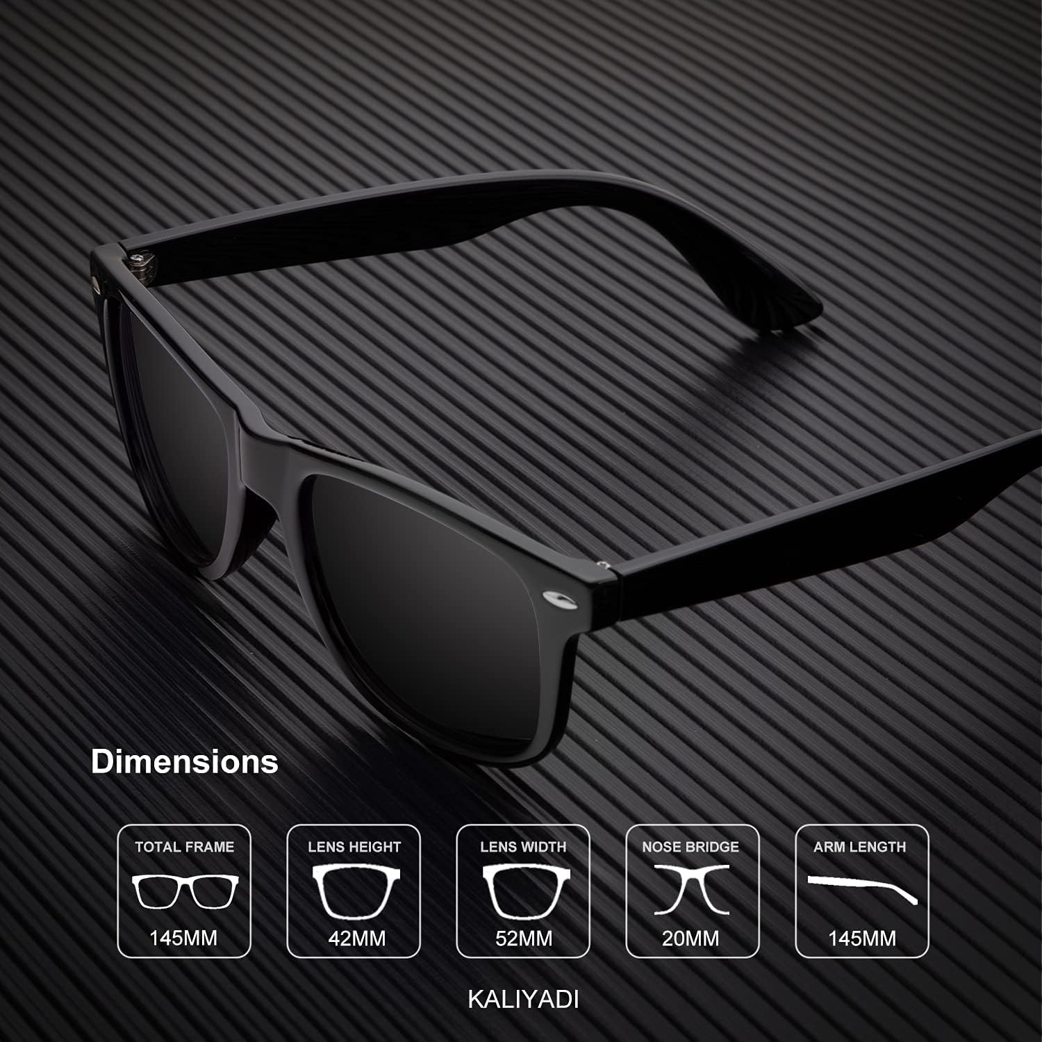 KALIYADI Polarized Sunglasses for Men and Women Semi-Rimless Frame Dri