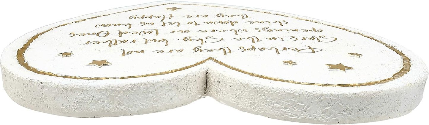 Pavilion Gift Company - Stars in The Sky - 11 Inch Heart Shaped Memorial Resin Garden Stone