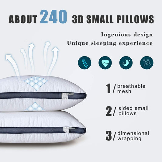 Meoflaw Pillows for Sleeping (2-Pack), Luxury Hotel Pillows Queen Size