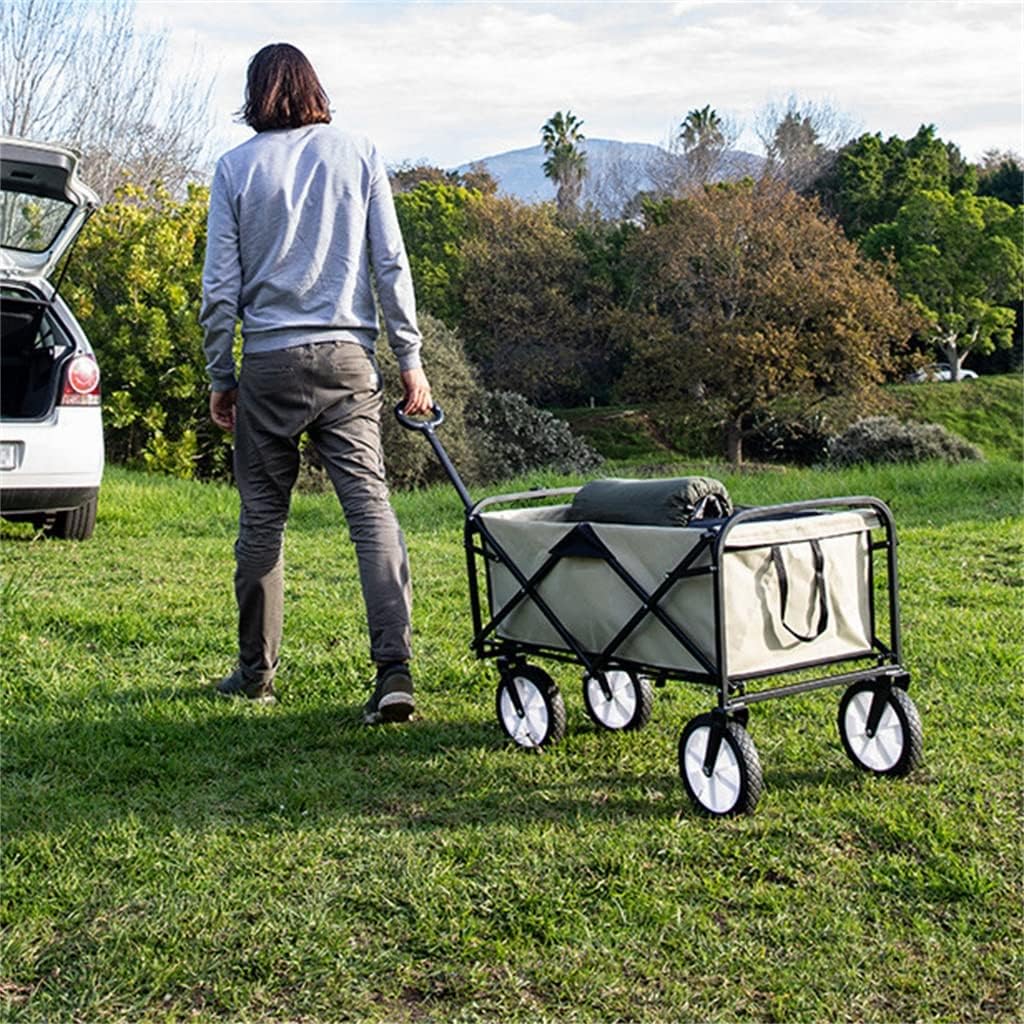 Outdoor Folding Trolley Portable Camping Picnic Lever Car Light Trolley Small Pull cart(D)