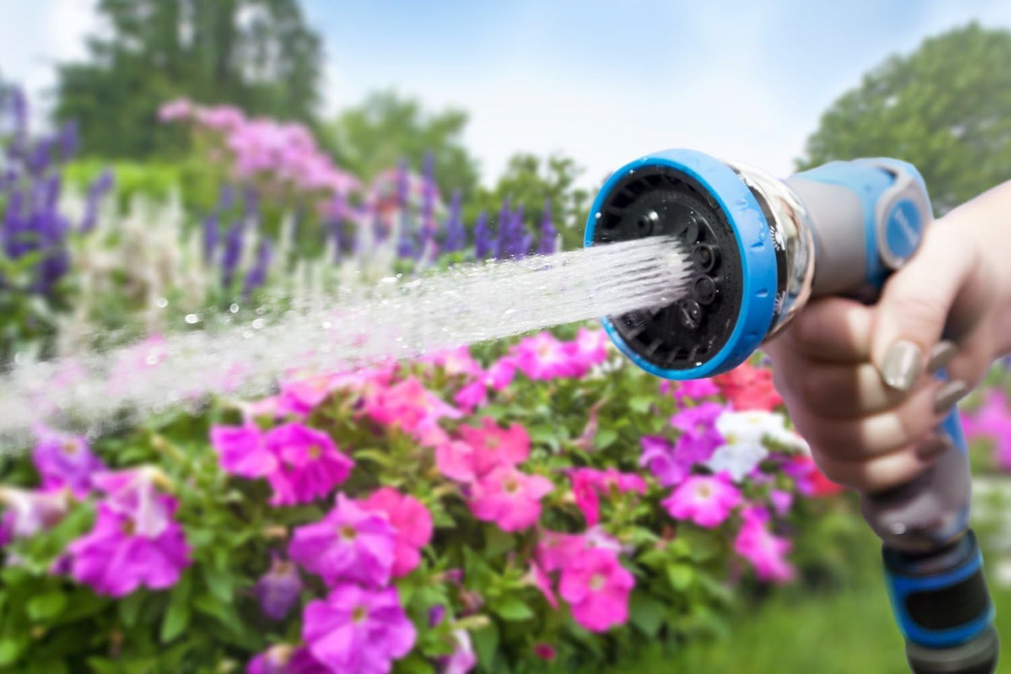 INNAV8 Garden Hose Nozzle Heavy Duty - Features 10 Spray Patterns, THU