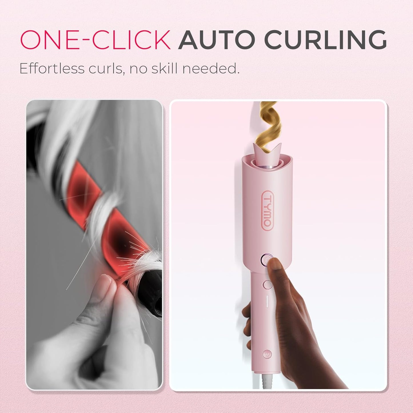 TYMO Automatic Rotating Curling Iron - TYMO CURLPRO Beach Waves Curlin