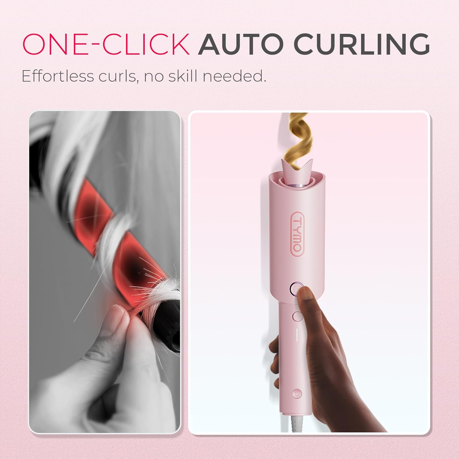 TYMO Automatic Rotating Curling Iron - TYMO CURLPRO Beach Waves Curlin
