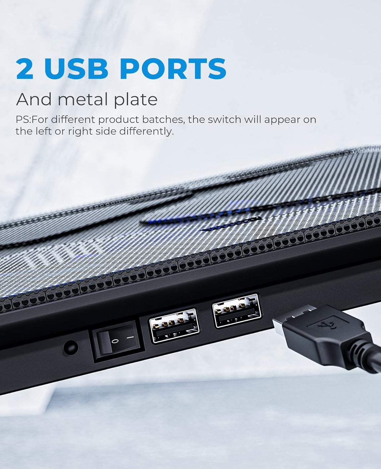 havit HV-F2056 15.6"-17" Laptop Cooler Cooling Pad - Slim Portable USB