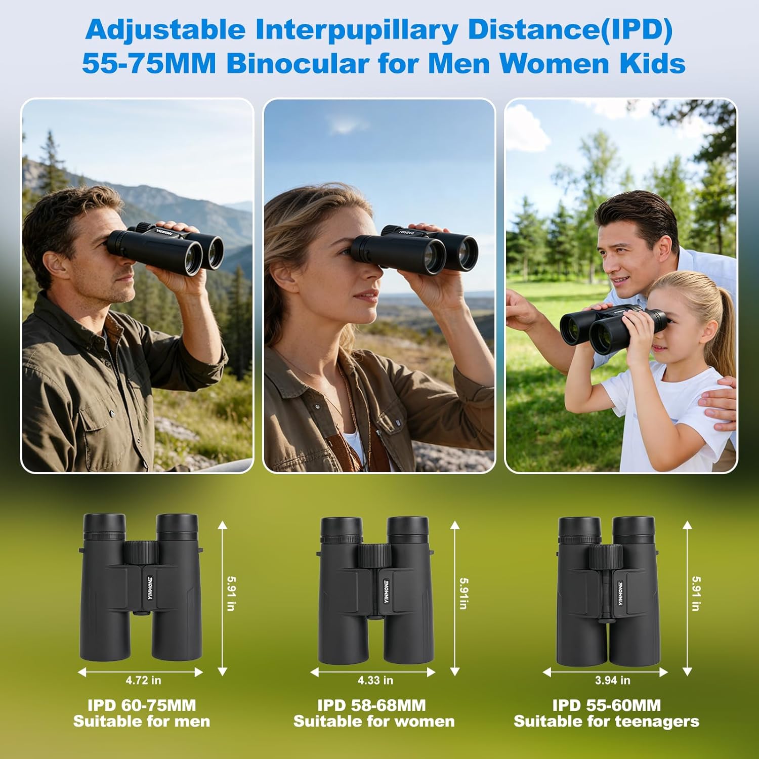 HD 12X42 Wateproof Binocular for Hunting, with Phone Adapter BAK4 Pris