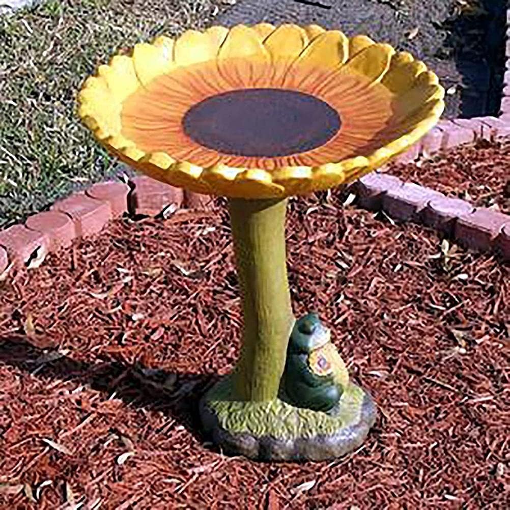 Statue Bird Feeder Garden Decor, Cute Resin Bird Table Ornament for Home Decoration, Prop, Vintage Shop, Retro Shop (1)