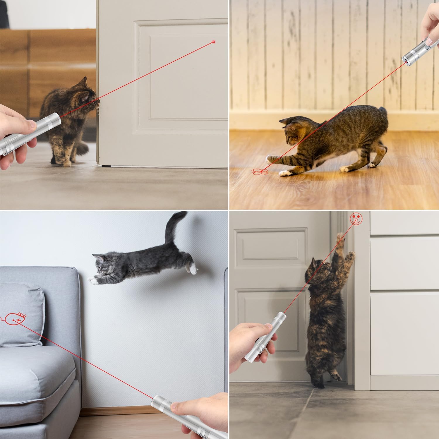TBTeek Cat Toys, Rechargeable, 3 Light Modes & 5 Fun Patterns, Portabl