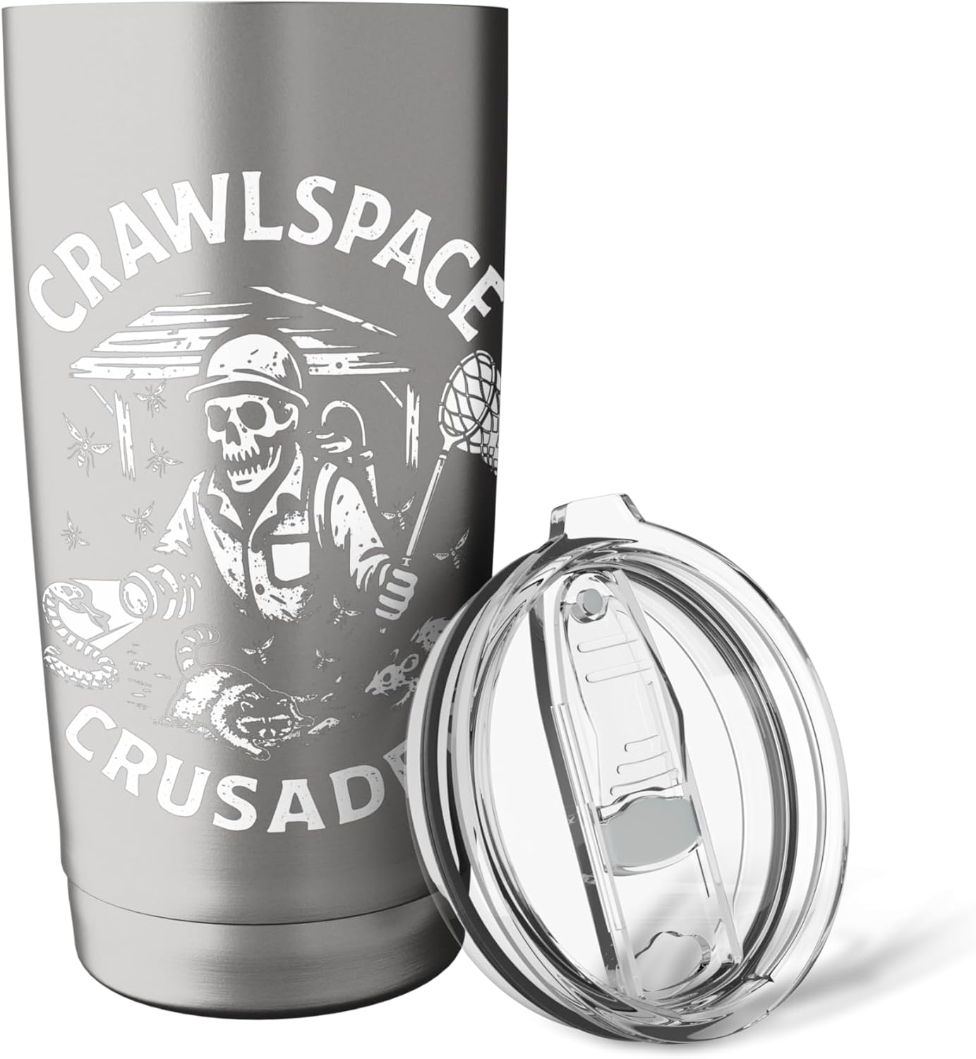Crawlspace Crusader Exterminator Pest Control Gift Stainless Steel Insulated Tumbler