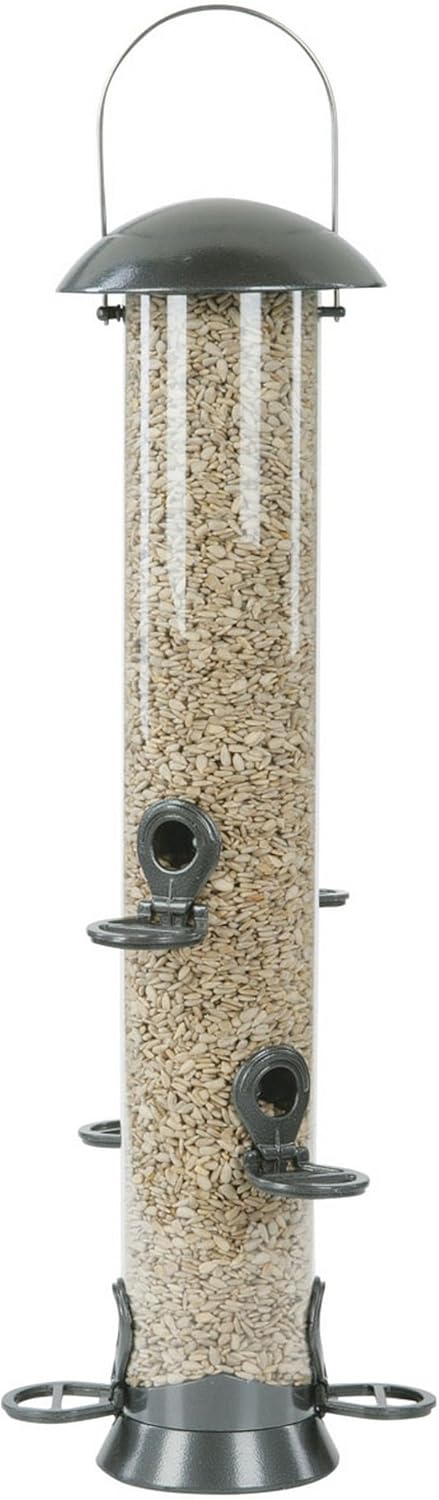 CJ Adventurer Metal Seed Feeder Gunmetal 6 Port Large 55cm
