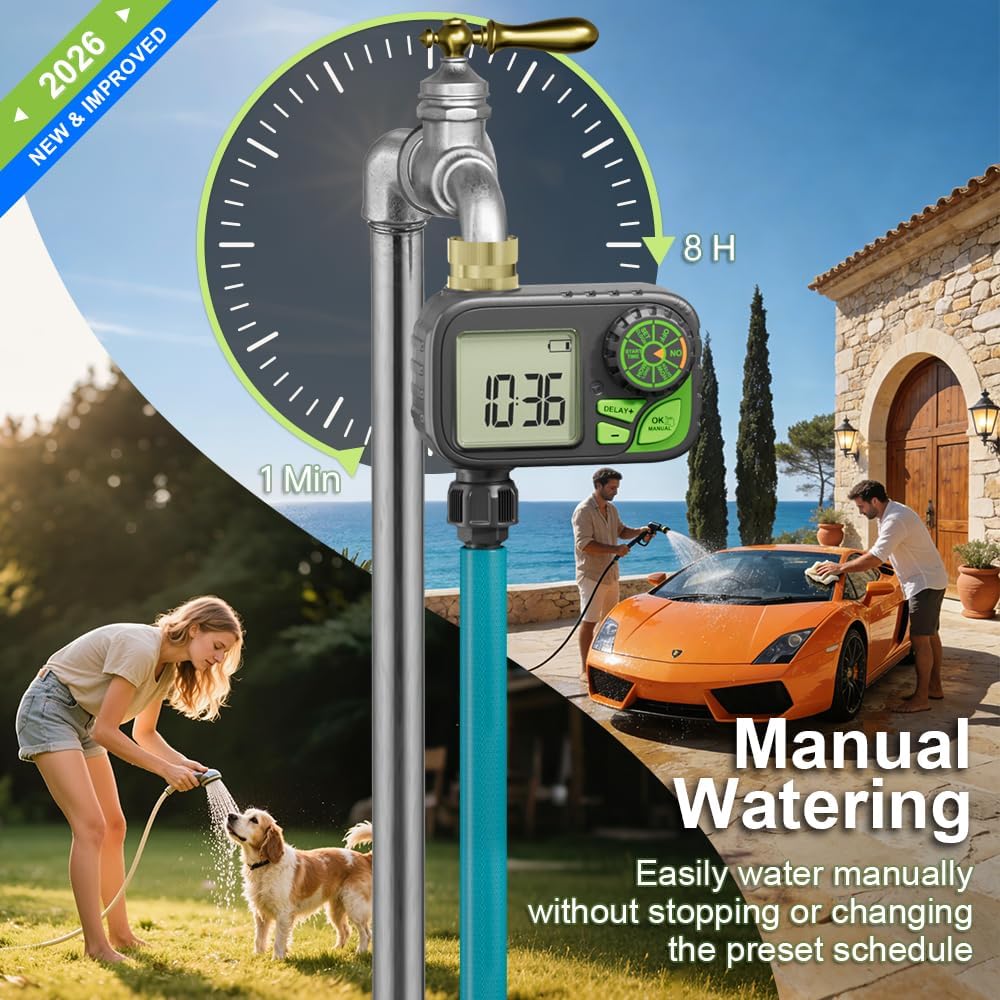 Sprinkler Timer Water Hose Timer - Programmable Digital Irrigation Out