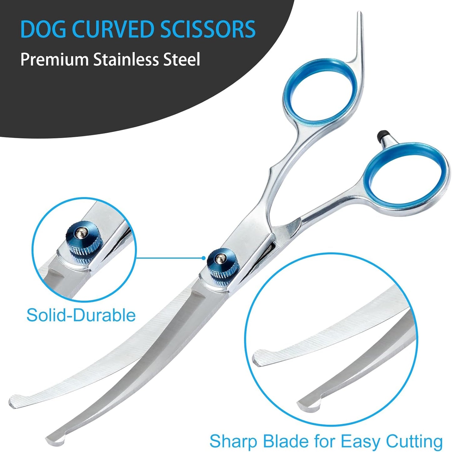 5 in 1 Premium Dog Grooming Scissors, Professional Dog Scissors for Gr