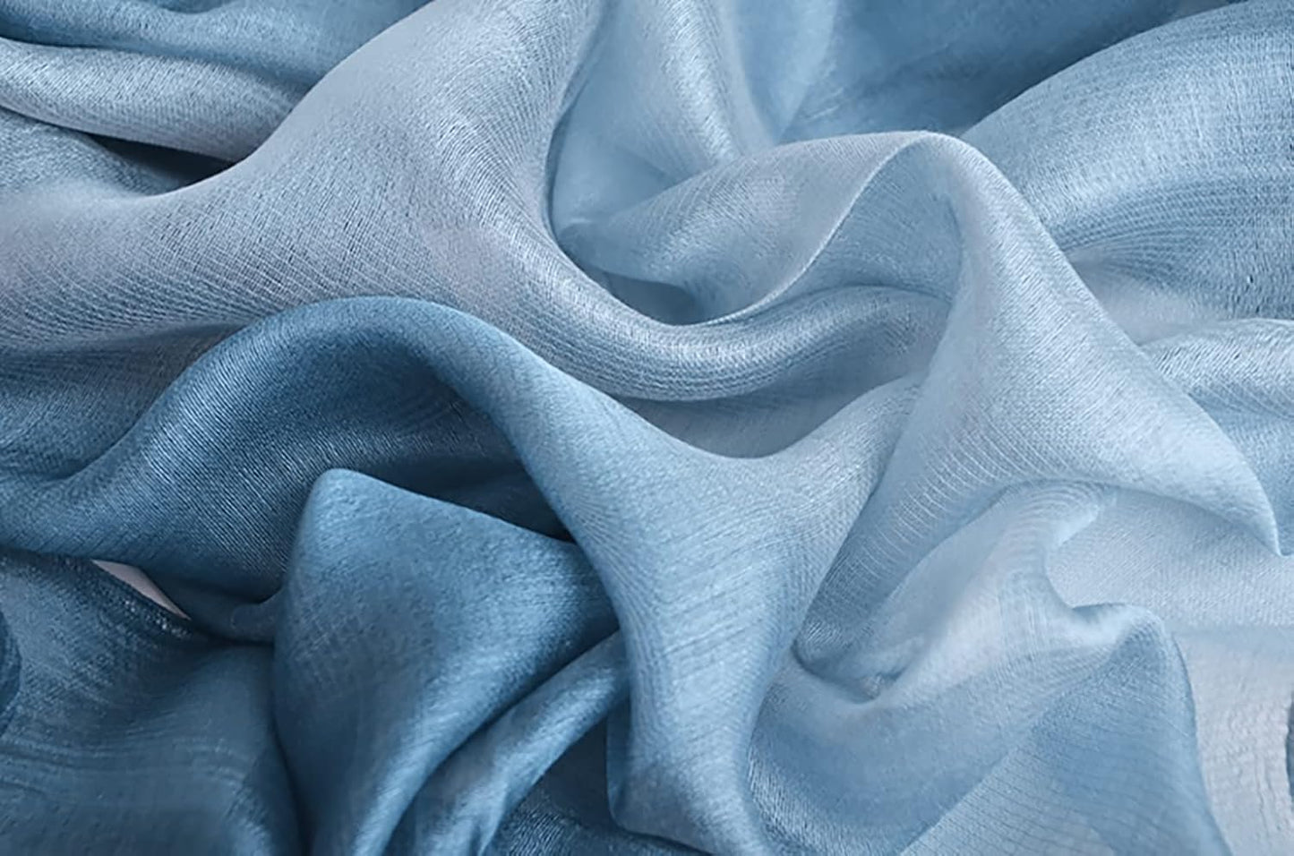 Cotton Silk Scarf Elegant Soft Wraps Color Shade Scarves for Women