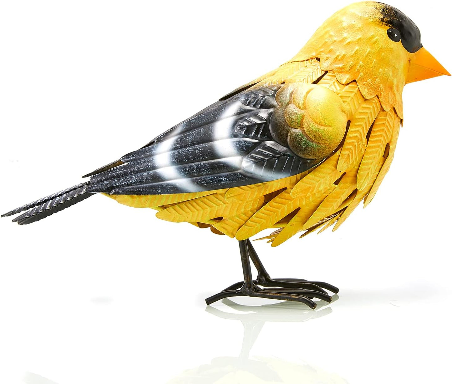GUTE American Goldfinch Metal Garden Bird, Yard Sculpture Art - Large Realistic Standing Gold Finch Bird - Outdoor Fall, Winter, Spring, Summer Decoration - Decor - Perfect and Sympathy Gifts