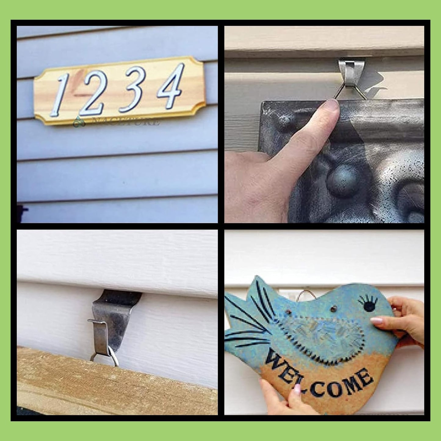 Vinyl Siding Hooks for Hanging Outdoor Decorations,Heavy Duty Wall Hoo