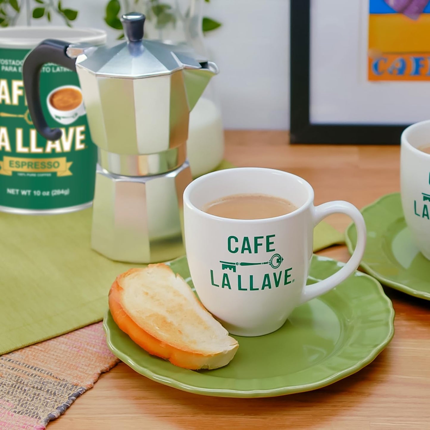 Cafe La Llave Dark Roast Ground Espresso Coffee, 10 oz Can – Authentic Cuban-Style, Rich Bold Strong Flavor – Intensely Aromatic Brew