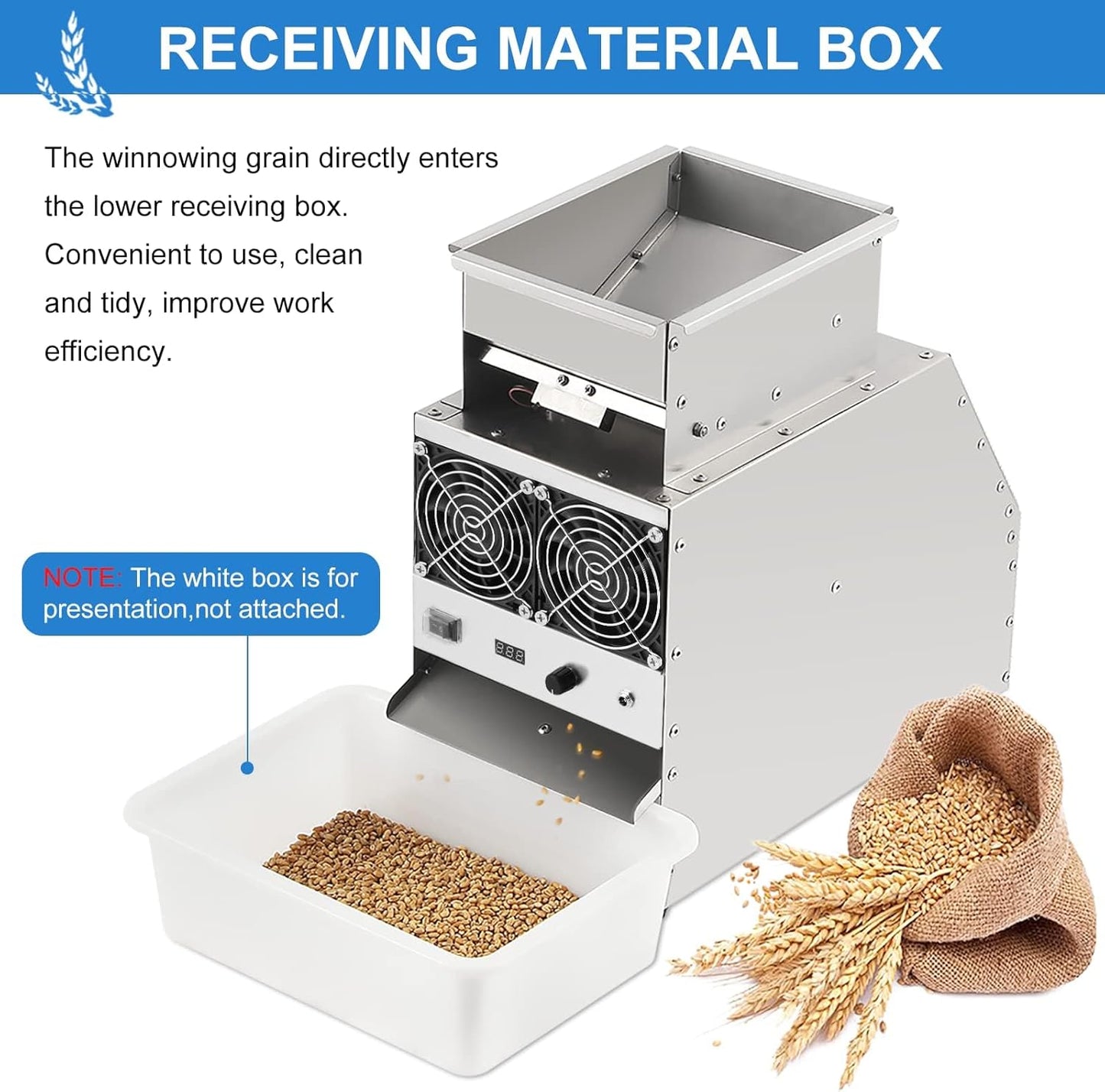 Cereals Blown Shell Splitter Bird Feed Blown Shell Splitter Mini Cereals Winnowing Machine Electric Grain Blown Shell Machine