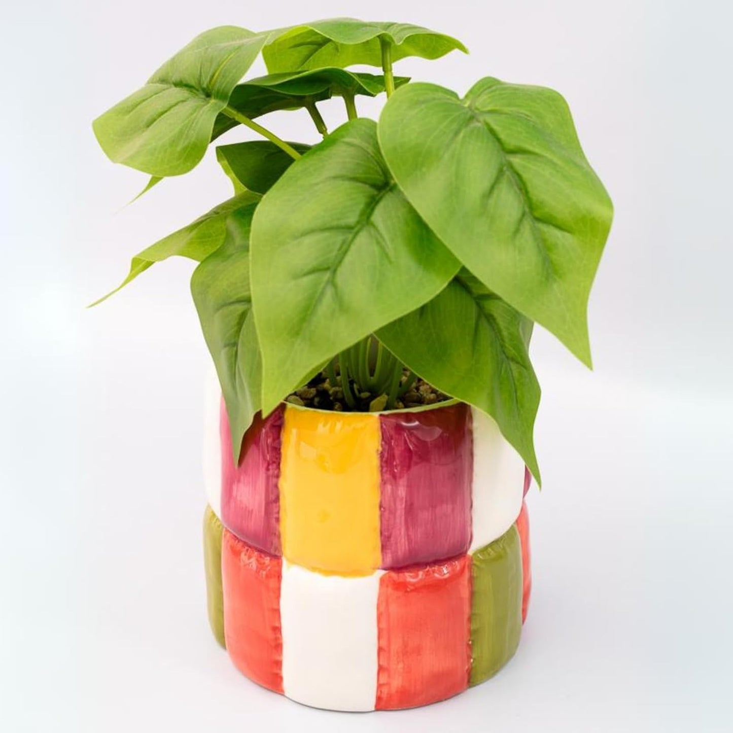ban.do Novelty Ceramic Planter with Drainage Hole, Decorative Planter,