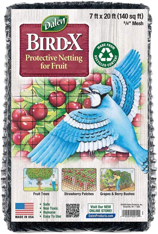 Dalen Bird X Protective Mesh Netting - Keep Birds and Pests Away from Your Garden – Non Toxic - Made in The USA - 7' x 20'