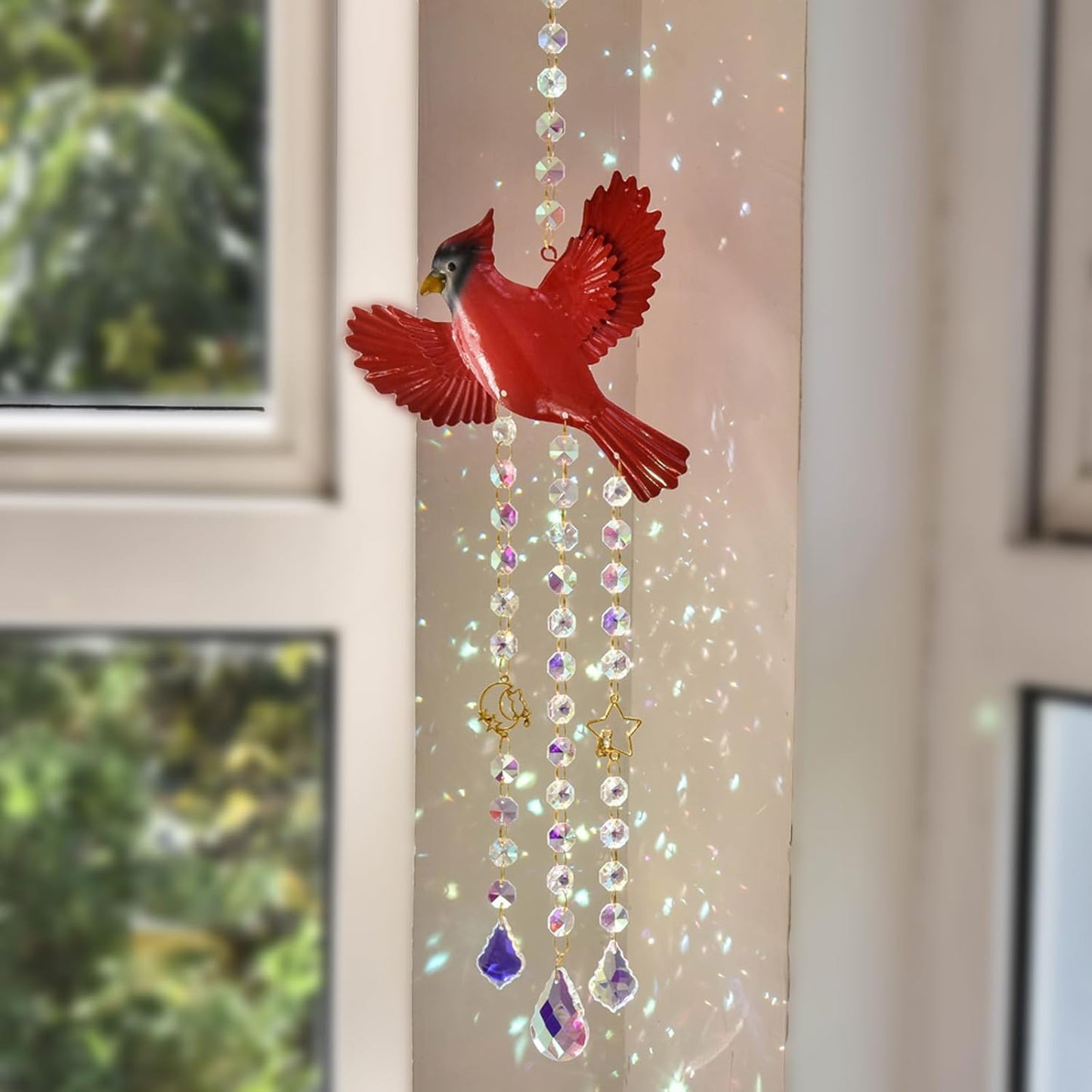Red Cardinaluncatcher-Cardinal Gifts for Women, Window Hanging Ornamen