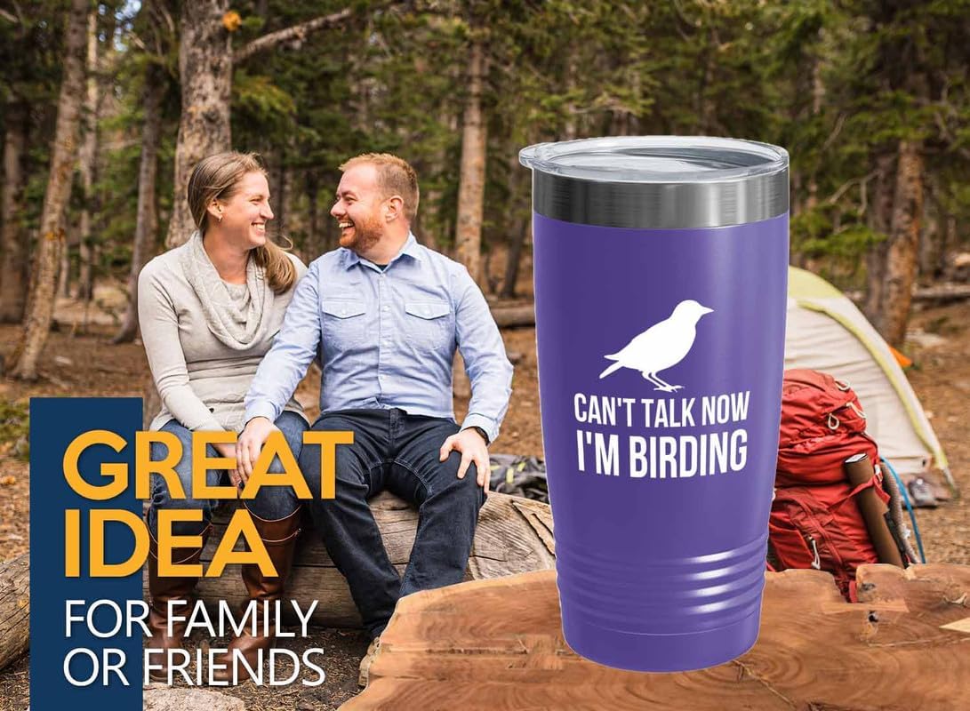 Birding Purple Edition Viking Tumbler 20oz - I'm birding - Bird Feeder Backyard Birdwatcher Gifts Birding Bird Lover