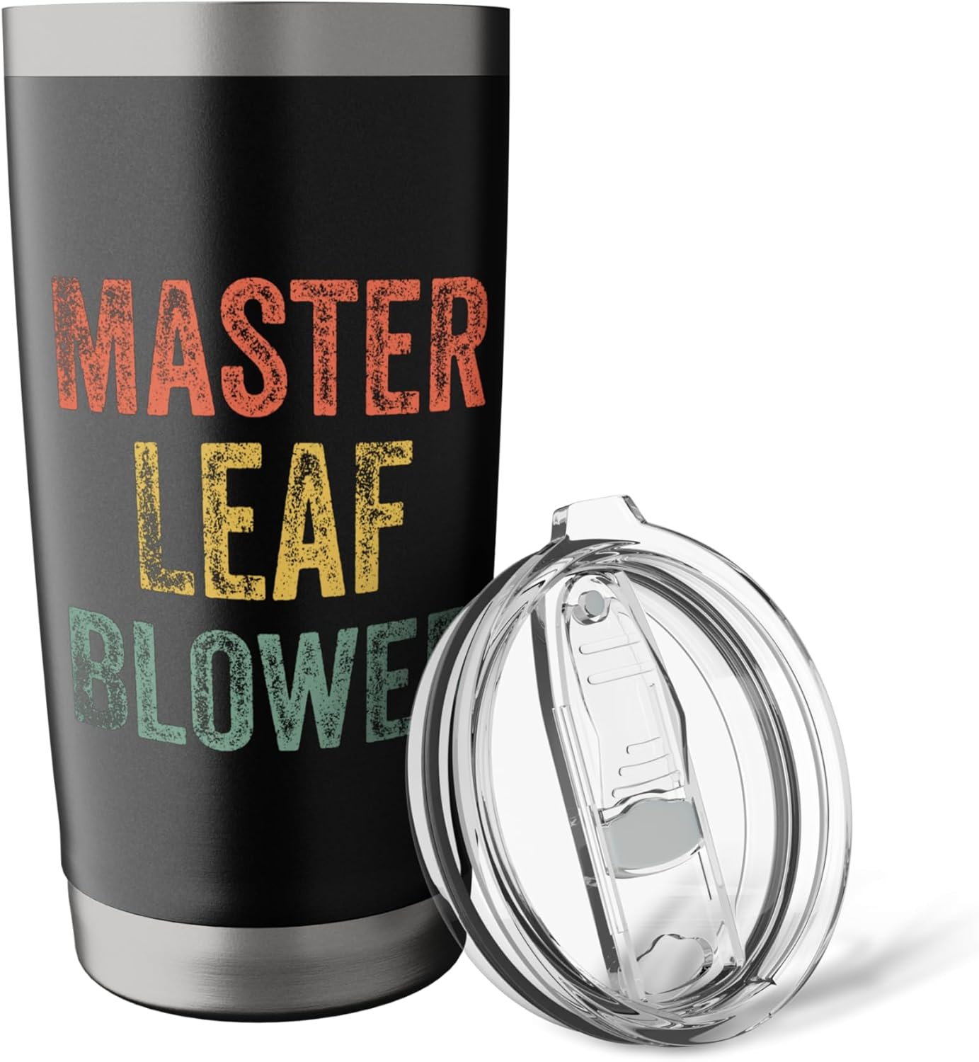 Leaf Blower Tshirt Funny Landscaping Lawn Care Worker Men Stainless Steel Insulated Tumbler