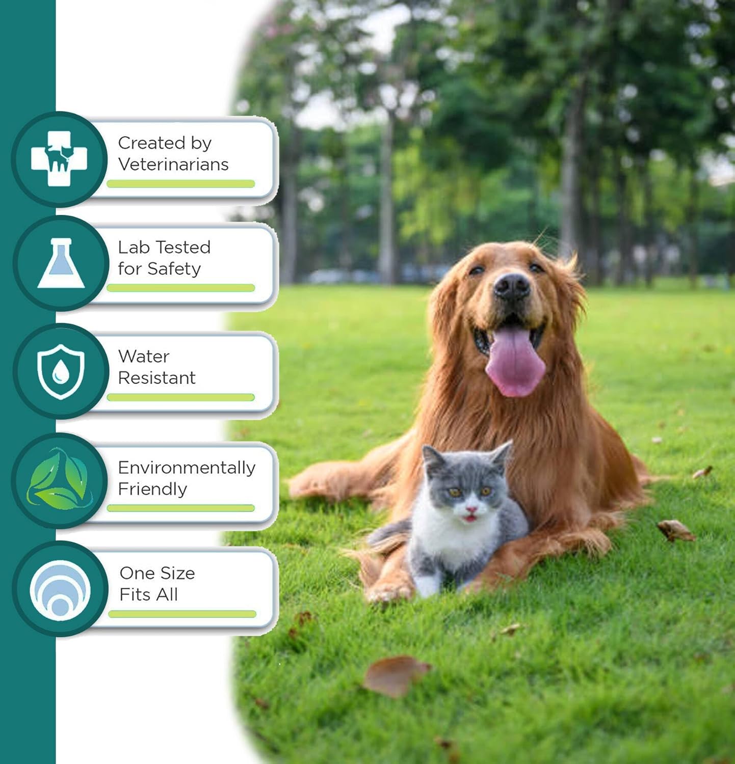 Natural Flea and Tick Collar for Puppies - 12-Month Protection, Safe P