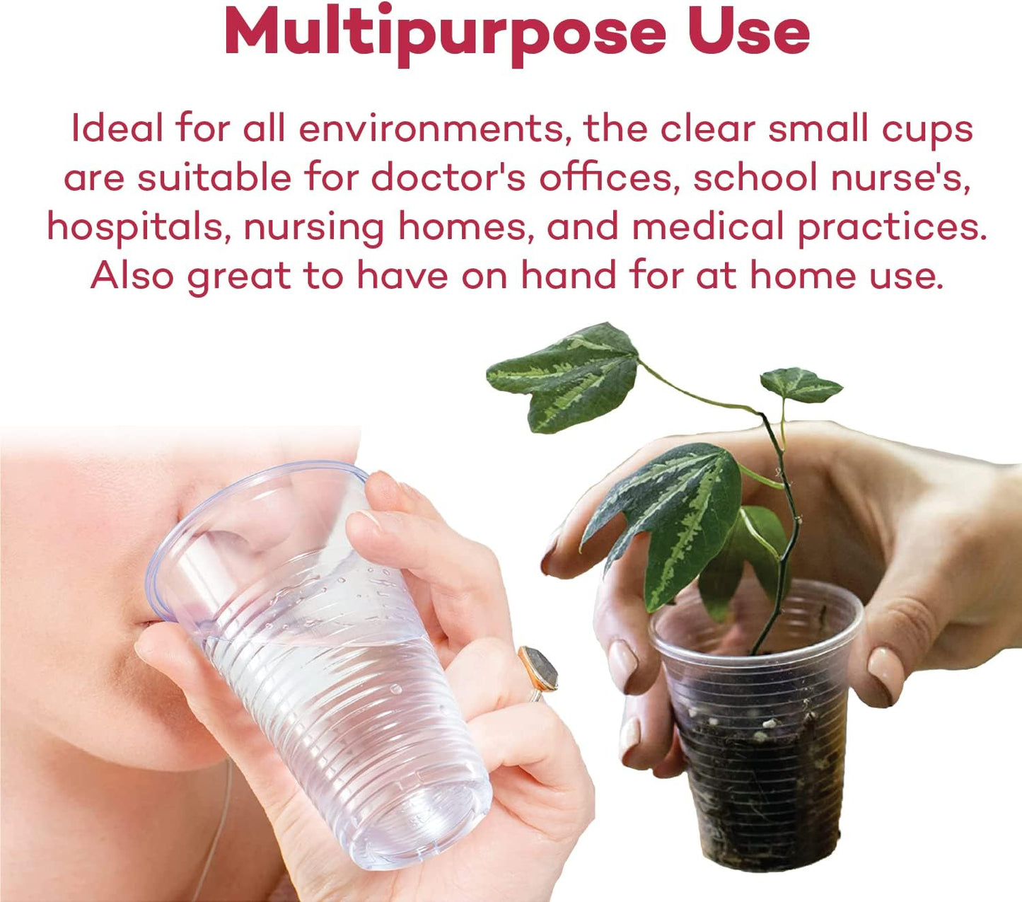 Dealmed Professional 3 oz. Disposable Plastic Cups - 100% Recyclable for Healthcare, Dental, Veterinary & Food Service Use (Pack of 100)