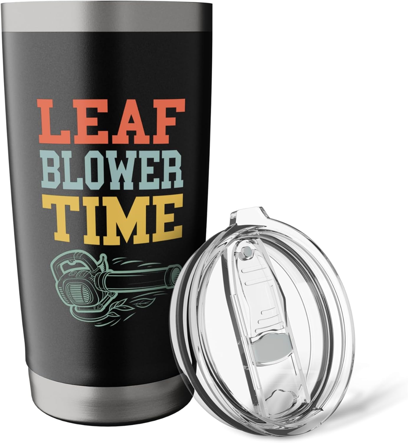 Leaf Blower Time Fall Leaves Men Funny Lawn Care Yard Stainless Steel Insulated Tumbler