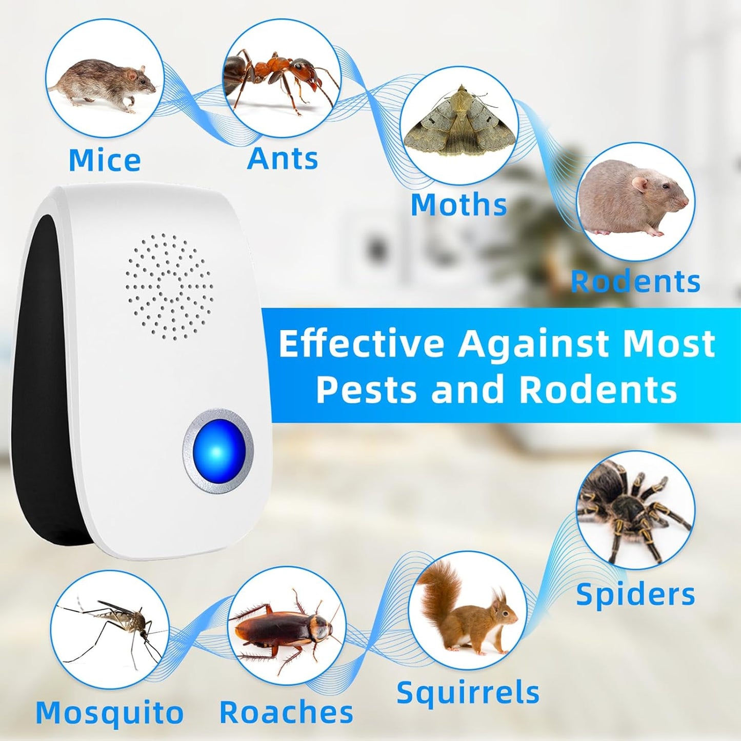 Upgraded Ultrasonic Repellent, Indoor Pest Repellent, Electronic Plug 