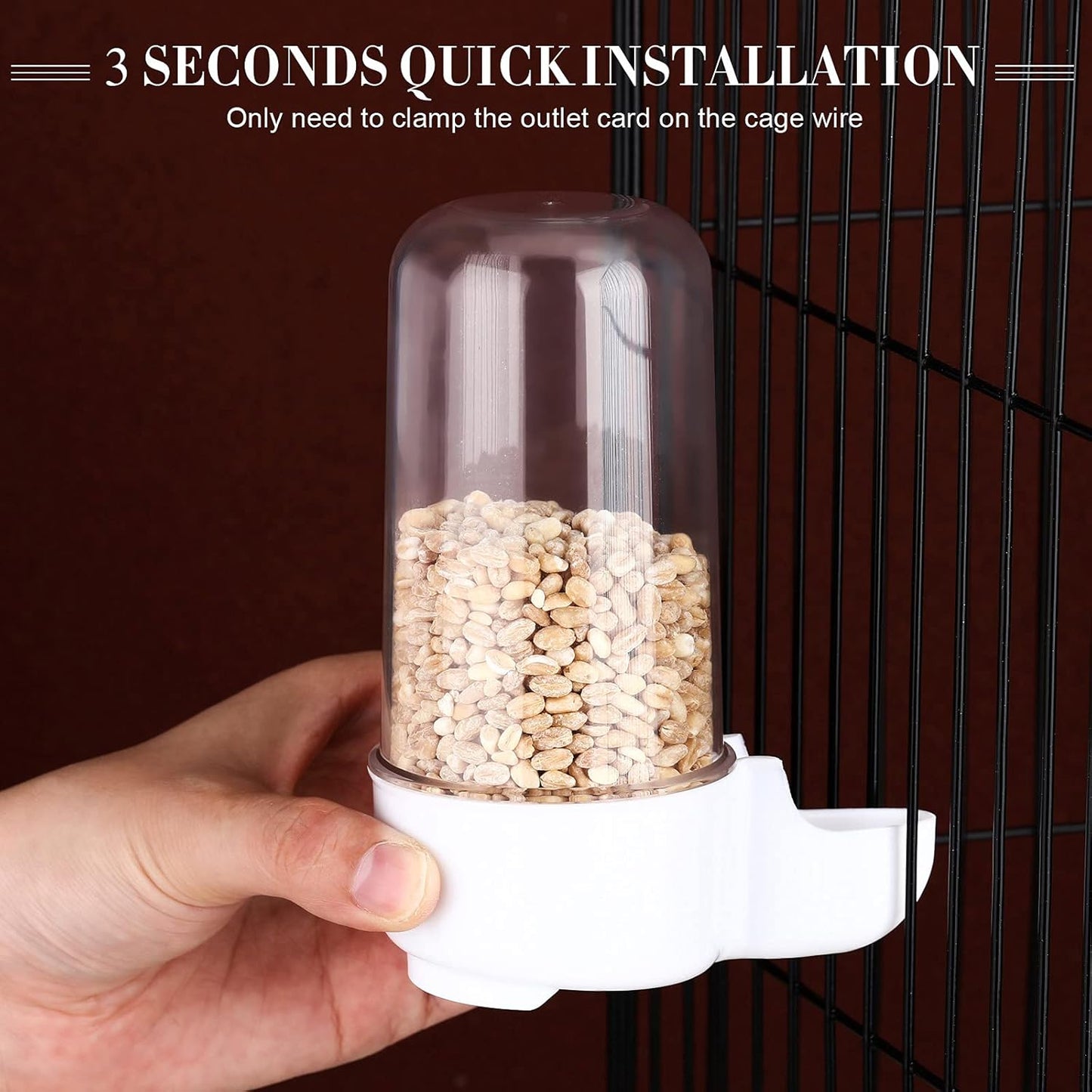 Weewooday 4 Pieces Automatic Bird Feeder Cage Water Dispenser Bird Wat