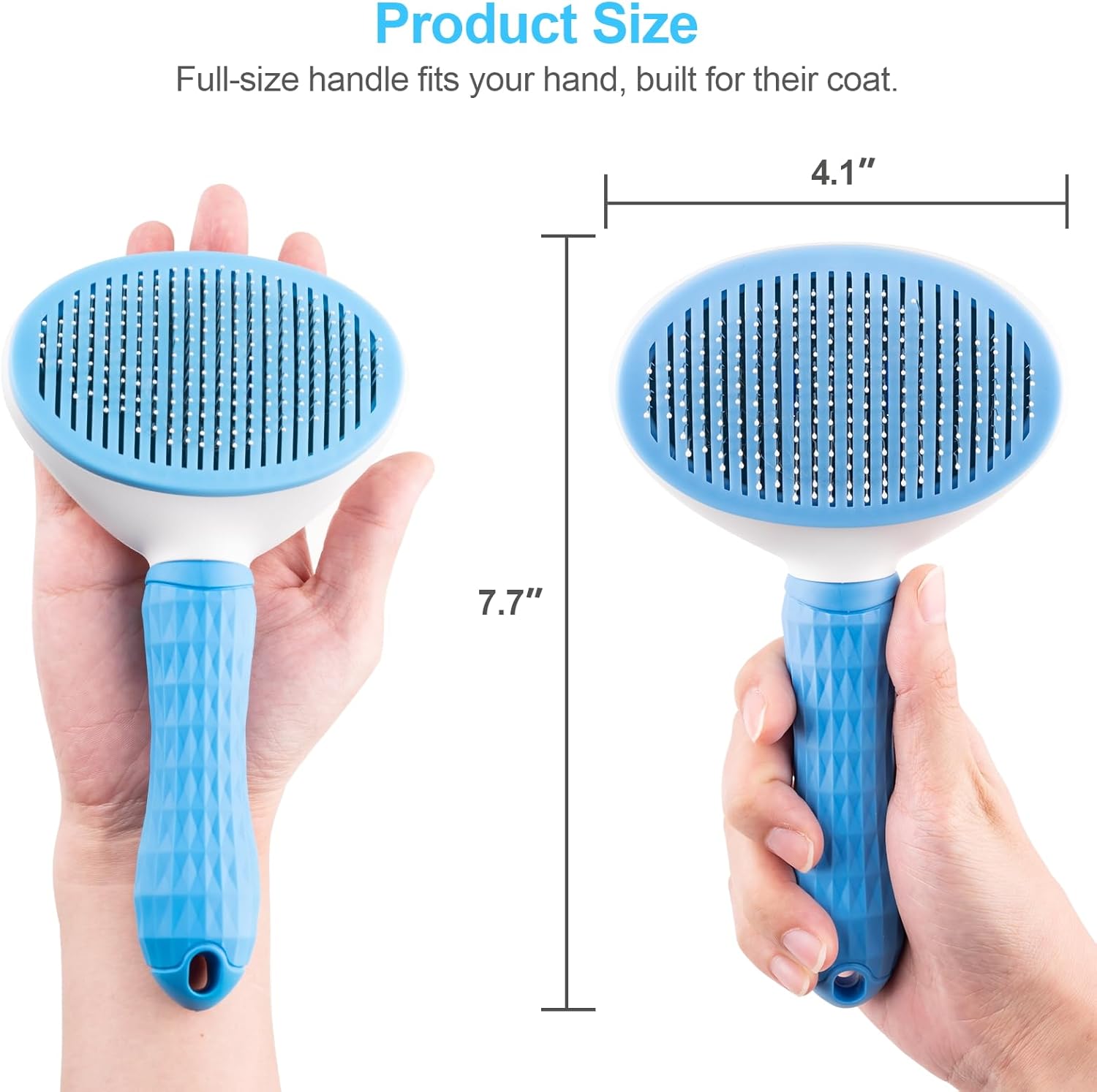 Depets Self Cleaning Slicker Brush, Dog Cat Bunny Pet Grooming Sheddin