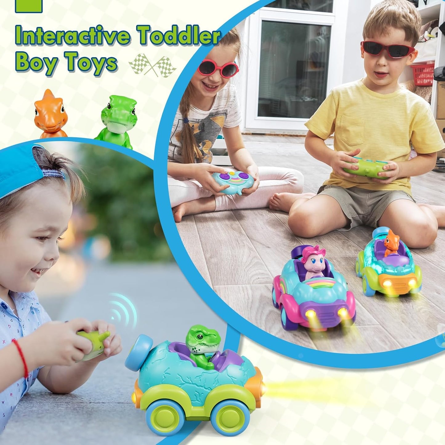 Lehoo Castle Remote Control Car for Toddlers, Rechargeable RC Cars for