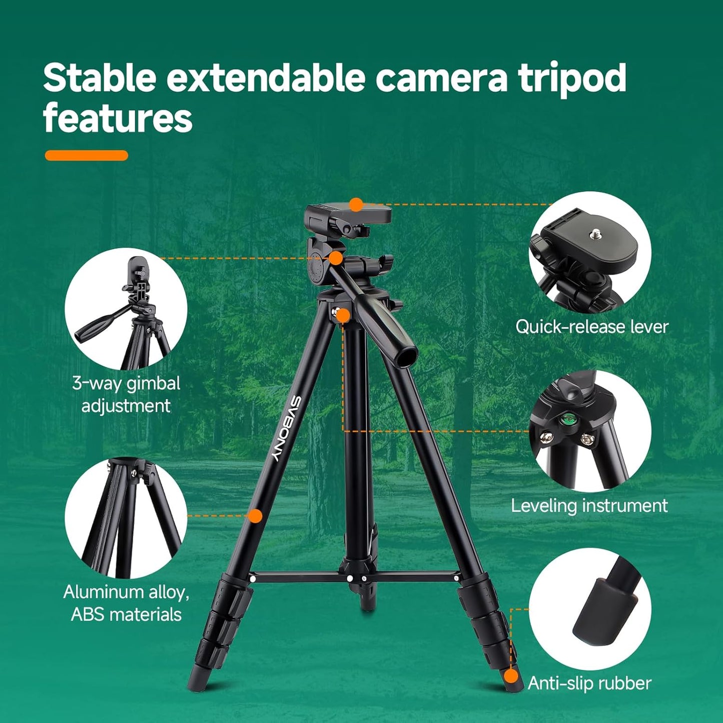 SVBONY SV28 20-60x80 New Version Spotting Scope for Target Observation, Long Range Spotter Scope with Phone Adapter,Shutter and Tripod, HD Scope for Bird Watching, Wildlife Observation
