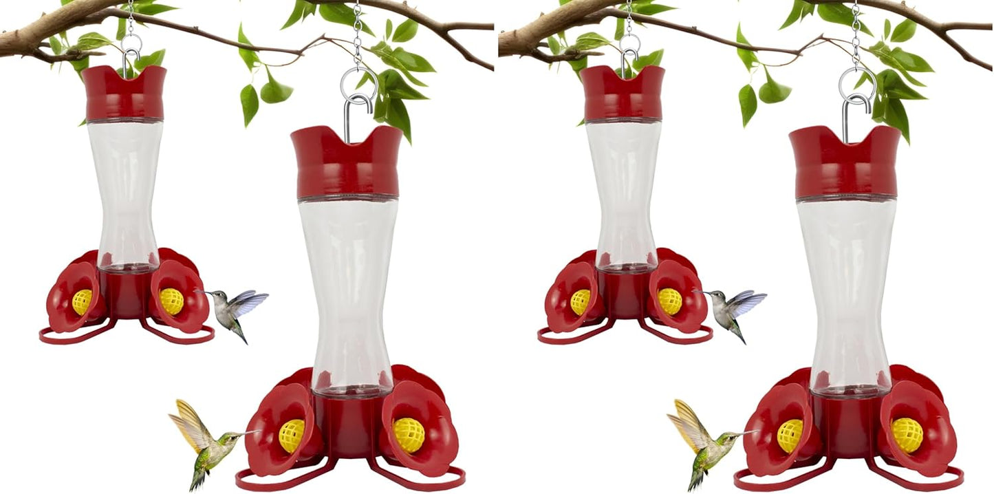 Perky-Pet 203CPBN-2 Glass Hummingbird Feeders for Outdoors with Perches,Ant Moat,Bee Guards -,2 Count (Pack of 2)