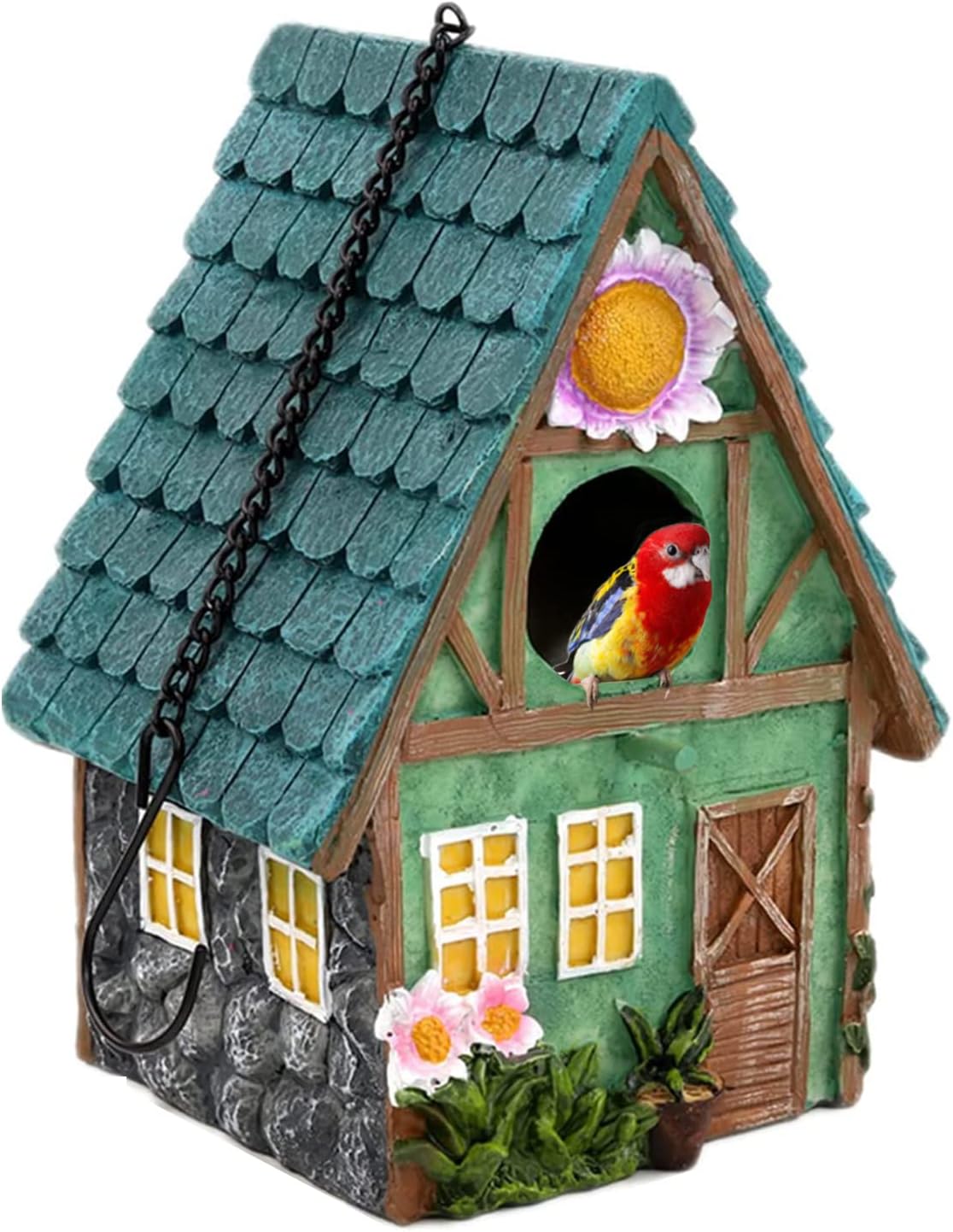 Bird House Indoor Outdoor for Hummingbird, Bluebird, Swallow, Wren, Robin - Small Houses Gifts for Bird Lovers