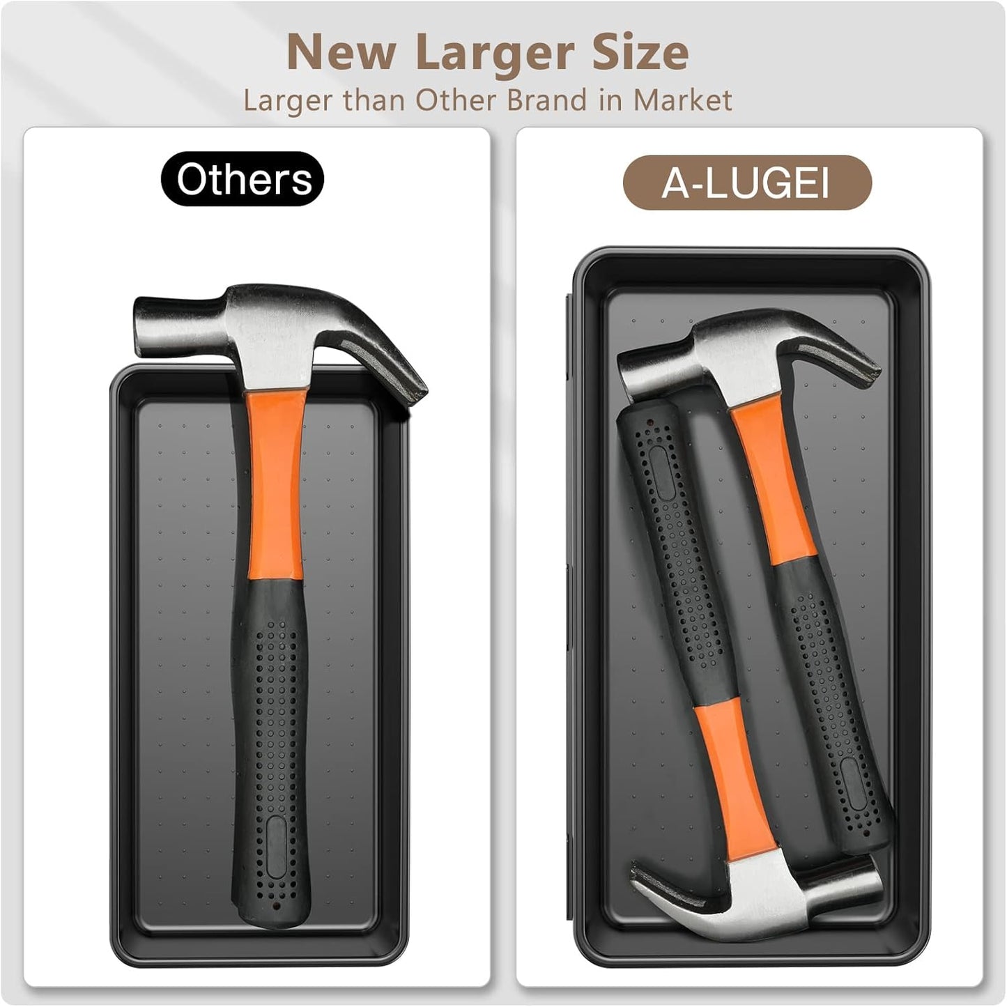 A-LuGei 【𝟰𝟲𝗣𝗖𝗦 & 5 Size】 Tool Box Organizer Tray Divider Set, 【Bl