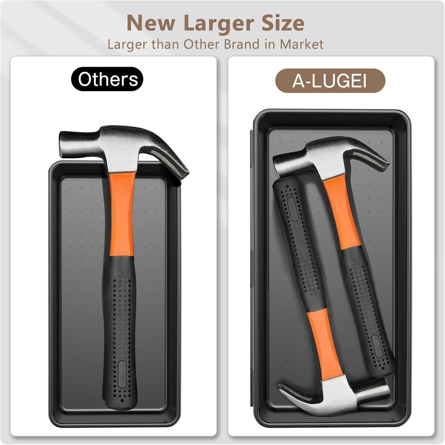 A-LuGei 【𝟰𝟲𝗣𝗖𝗦 & 5 Size】 Tool Box Organizer Tray Divider Set, 【Bl