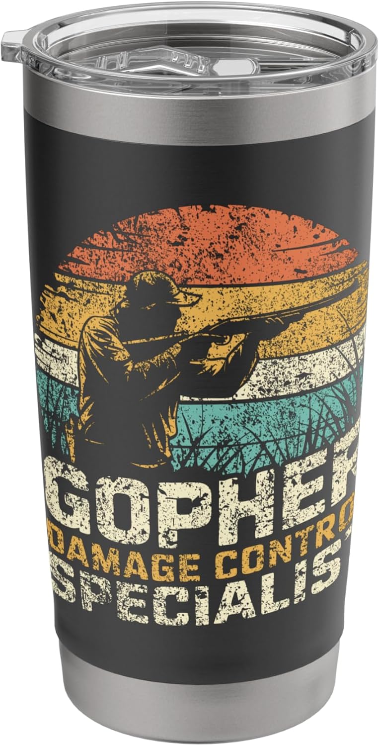 Gopher Pest Control Gardening Gopher Hunter Stainless Steel Insulated Tumbler