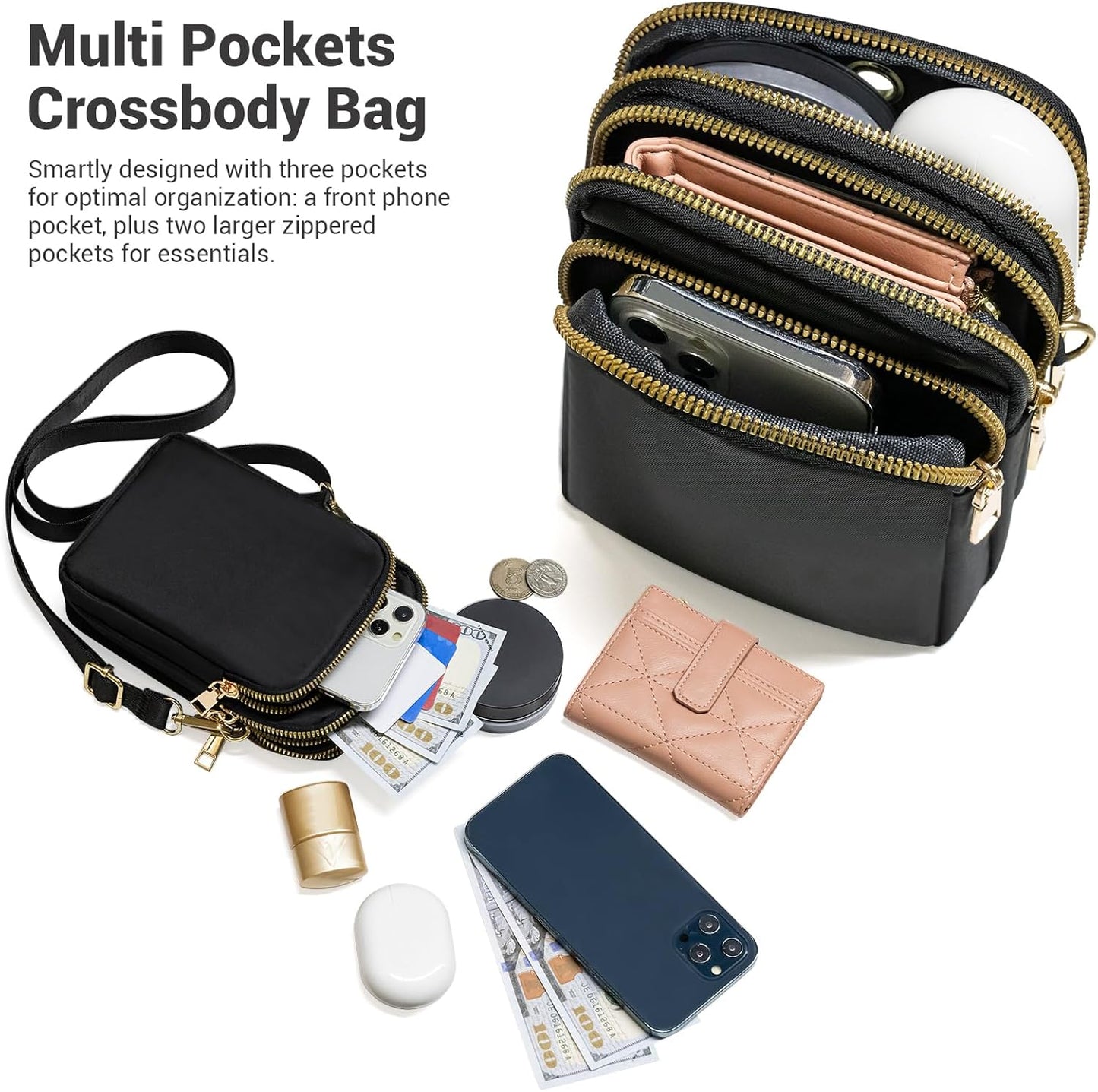 YINHEXI Small Crossbody Bags for Women, Mini Cell Phone Wallet Purse, 