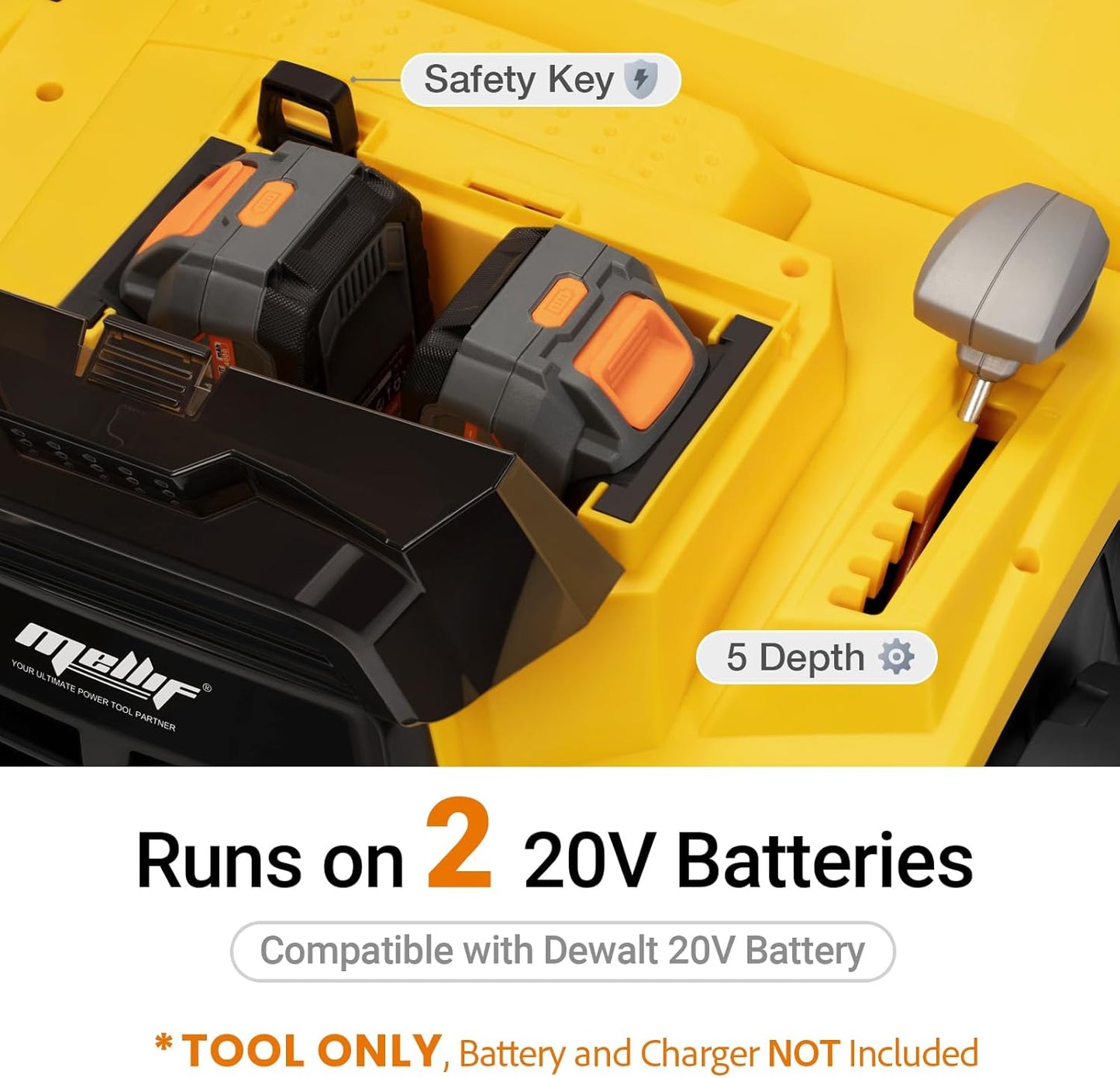 40V Cordless Brushless 15IN Scarifier & Dethatcher Compatible with Dew