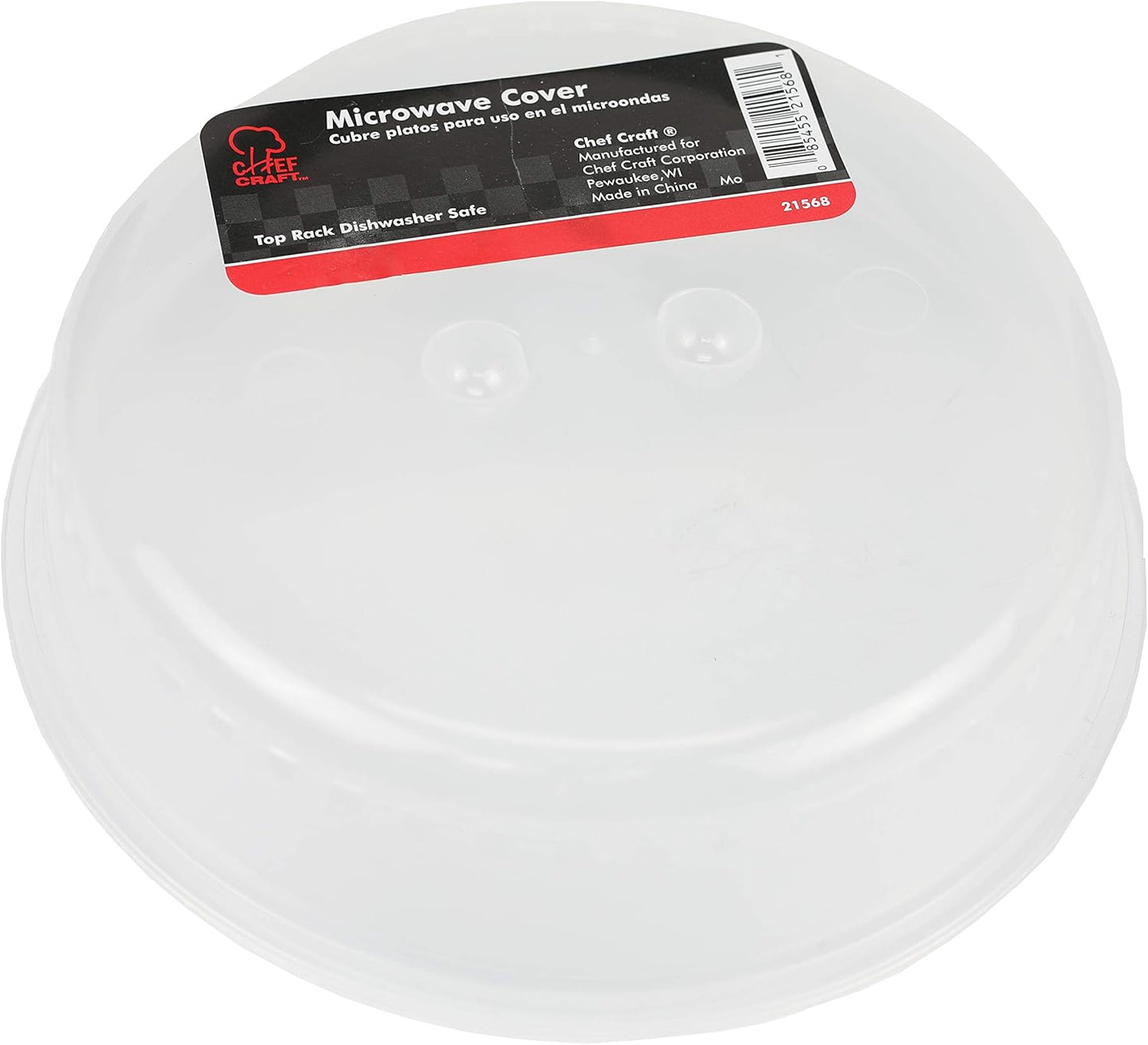 Chef Craft Classic Microwave Cover, 10 inches in diameter, Clear