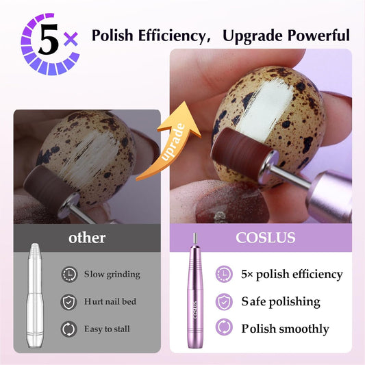 COSLUS C40 Electric Nail Drill File Professional: for Acrylic Gel Dip 