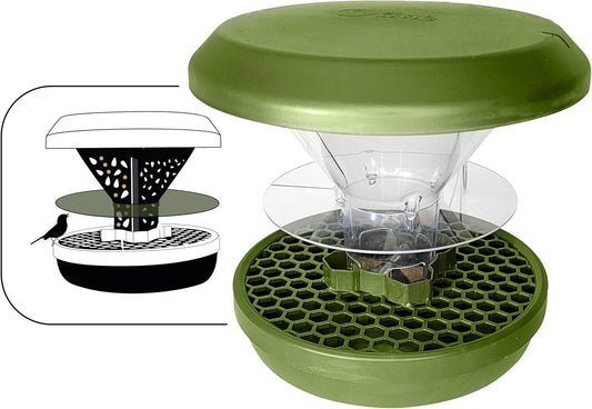 SWISSINNO Big Bird Blocker Ring, Transparent, Prevent Pigeons, Crows and Other unwanted Large Birds for Davos and Chur Feeder