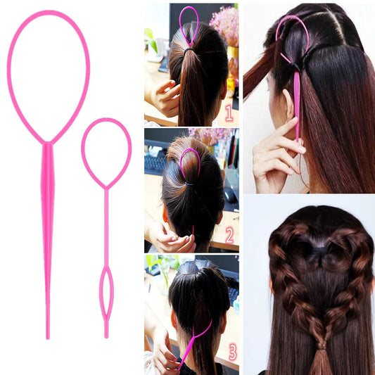 8Pcs Hair Brushes Set with 4Pcs Topsy Hair Tail Tools 1Pcs Bristle Tea