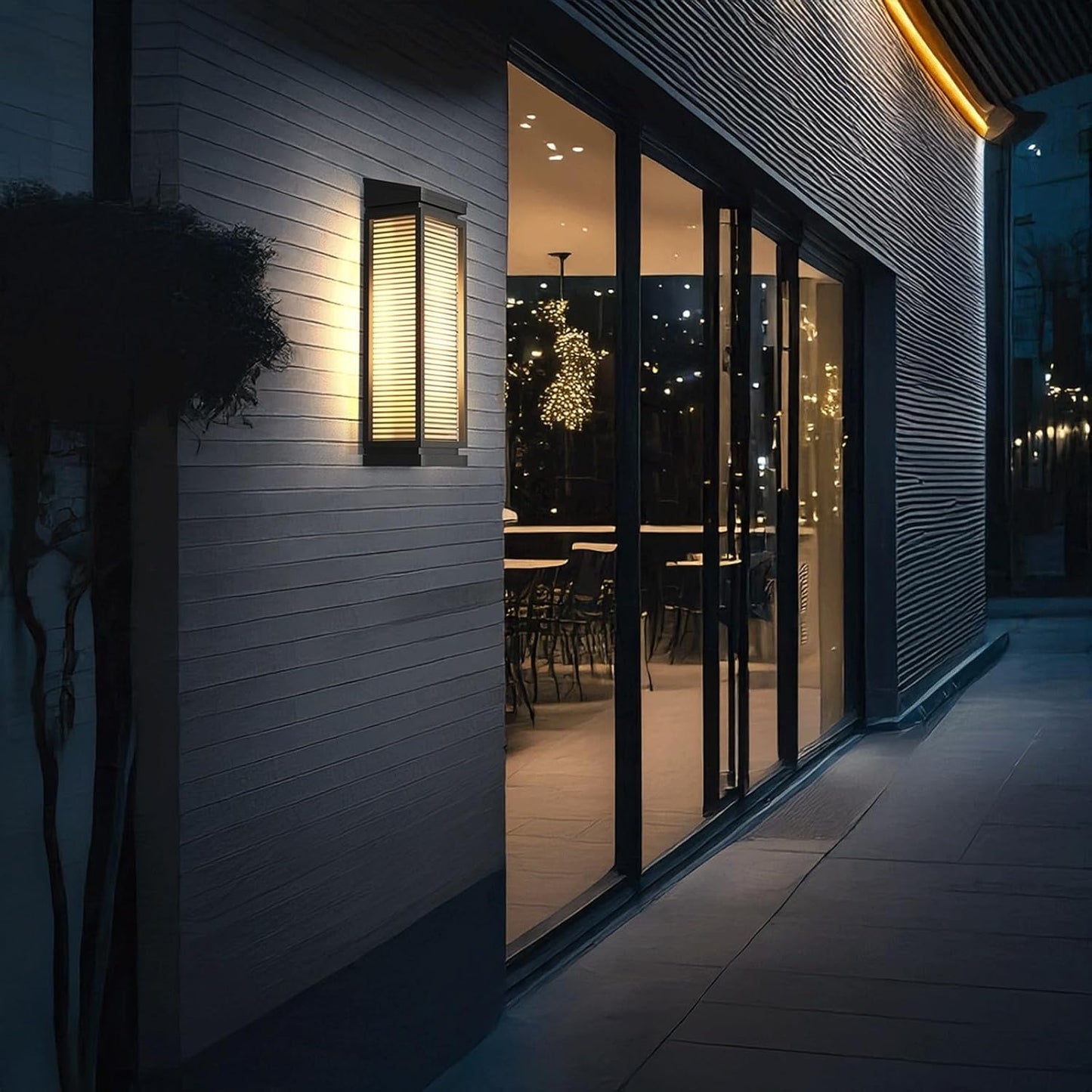 Large Solar Outdoor Wall Light, Solar Wall Sconce, Solar Wall Lamp Glass Shade Waterproof Stainless Steel Exterior Wall Lantern Wall Mounted Lighting for Villa Porch Garden Yard Cottage