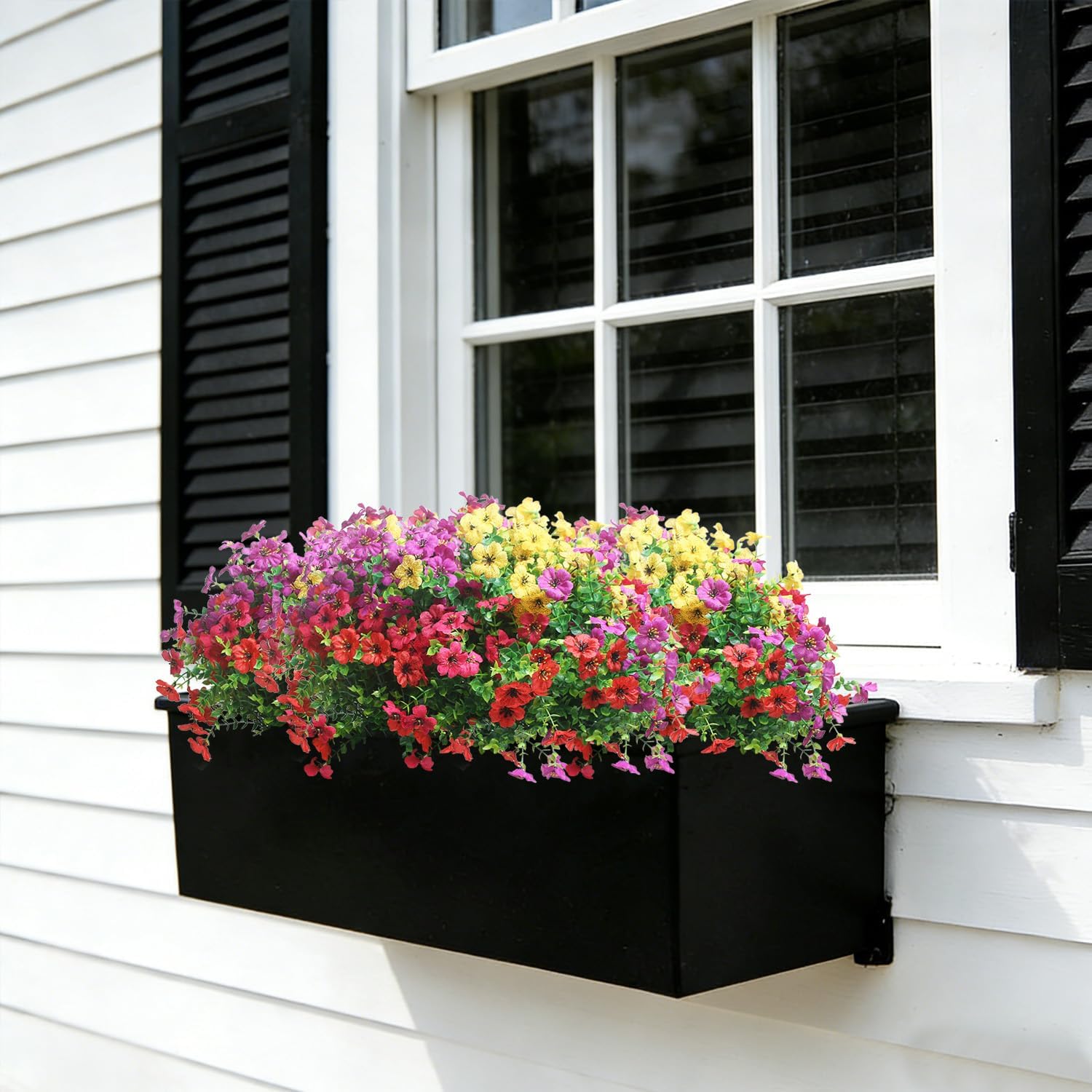 Outdoor Artificial Daisies 20 Bundles, UV Resistant Fake Flowers for I