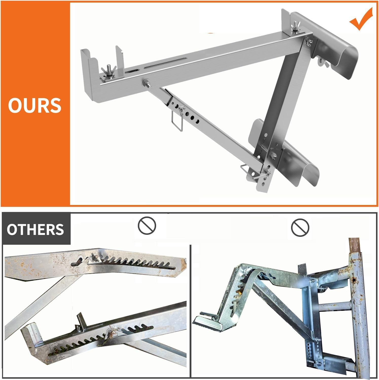 Ladder Jacks 2 Pack for Metaltech Scaffolding Platform,Two-Rung Short 